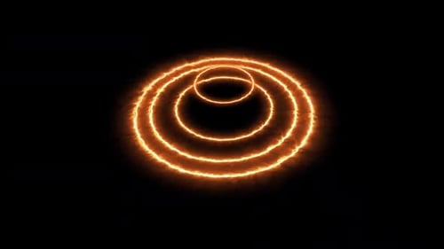 Fire Circle Lines Abstract Alpha Channel