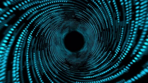 4K Abstract technology background. Futuristic cyberspace, data, hi tech concept. Virtual space