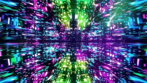 Bunter Neongeometrischer Tunnel Vj Loop-Bewegungsgrafik Vj
