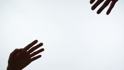 Helping hand, support close-up.