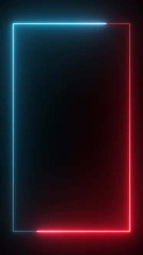 Red And Blue Neon Frame Loop V3