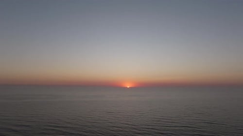 Ocean Horizon with Sunset Glow