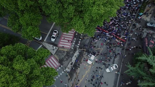 Protest Aerial View