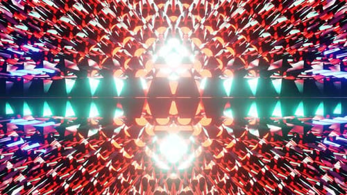New Crystal Equalizer For Party Or Music Red With Cyan And Blue Vj Loop