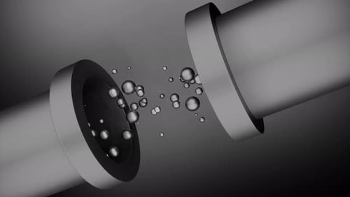 3D Animated Pipes Connecting with Flowing Spheres