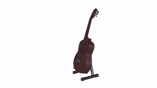 Clasic Guitar 3d musical object rotating loop