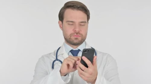 Doctor Using Smartphone for Telehealth Consultation