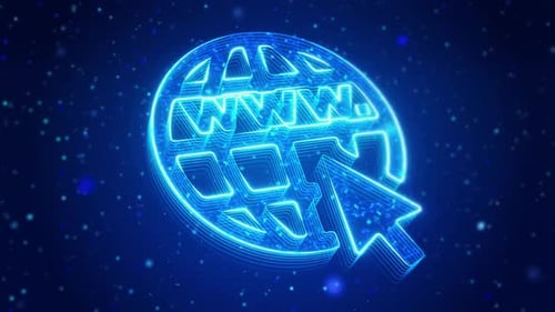 WWW Globe Digital Technology Virtual Screen HUD Hologram Hi Tech Concept