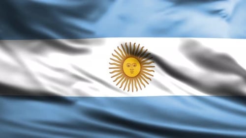 Realistic Waving Argentina Flag Loop