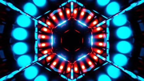 abstract rotating blue red circle background animation