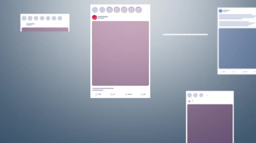 Modern Animated Social Media Post Templates Display