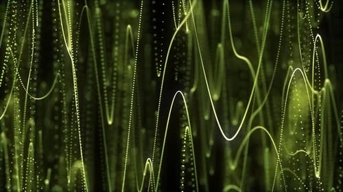 Abstract dot particle up down wavy motion background.