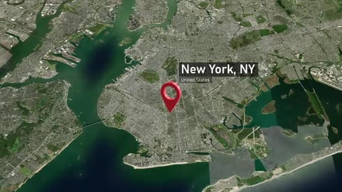 New York City Zoom (NY, United States) from Space to Earth