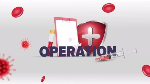 Medical Operation Infographic Icon Background