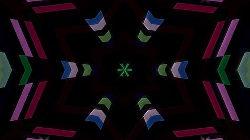 Abstrakter Hintergrund, der Streifen bewegt und mit leuchtenden Lichtpunkten blinkt. Animation mit Kreisen