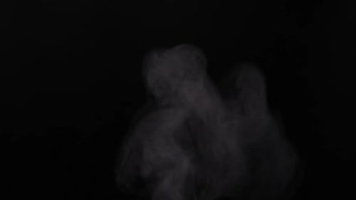 Ethereal Smoke Rising on Black Background