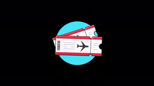 Animationsvideo zum Flugticket — transparent