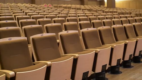Empty Auditorium Rows of Seats in Conference Room