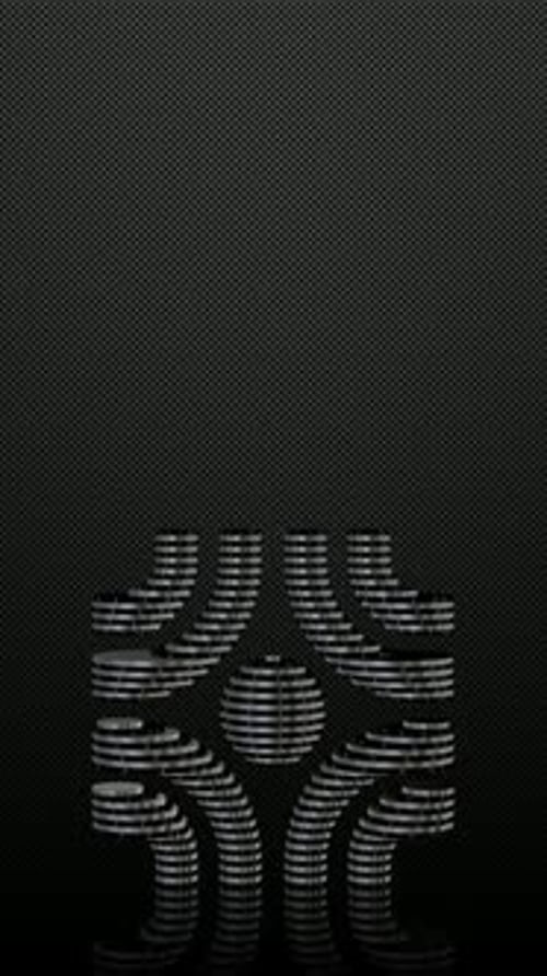 Vertical Background, Black and Silver Figure, Shape, Mirror, Unique Design, 3D Render, Exclusive
