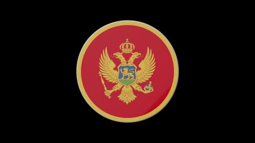 Montenegro Coat of Arms Rotating 3D Animation