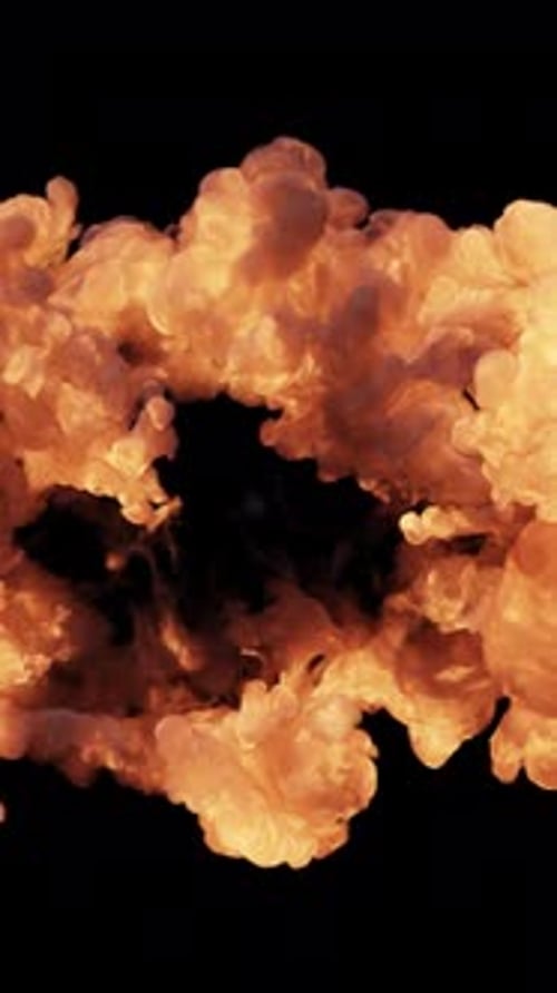 Das Explosionsübergangs-Overlay enthüllt Alpha Channel Social Media Vertikal
