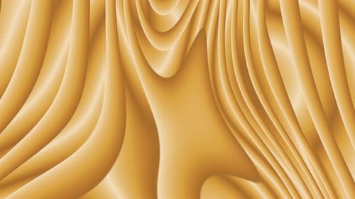 abstrakter gelber flüssiger Hintergrund. animierter flüssiger Texturhintergrund mit Wellenbewegung