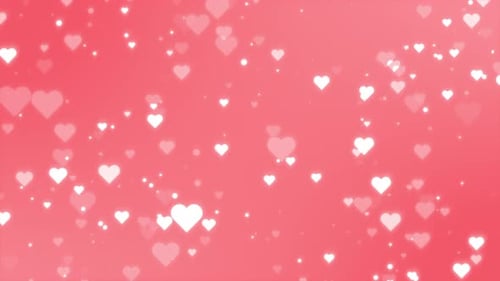 Heart Particles Pink Valentine's Day Background