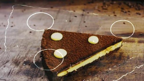 Slice of Chocolate Cake on a Wooden Surface