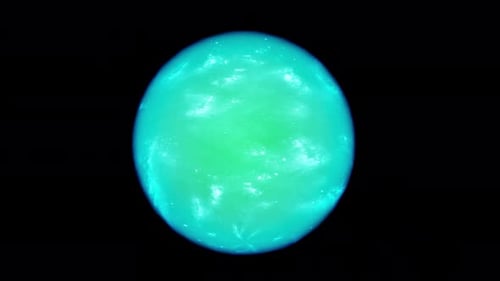 Ocean Blue And Green Gradient Sphere 360 Rotating Abstract Animation On Transparent Background