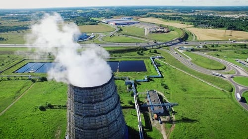Luftaufnahme des Industriegebiets