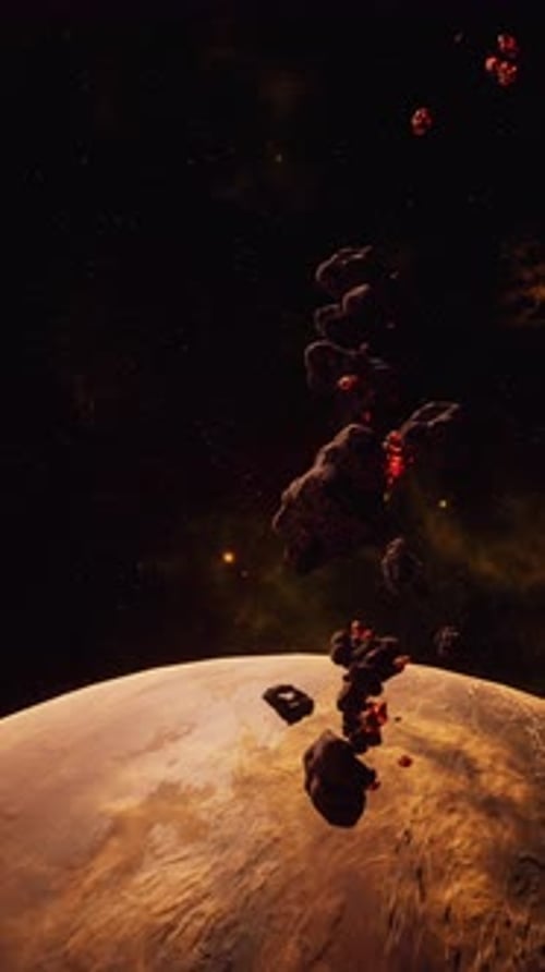 a Large Cluster of Asteroids Near an Unknown Planet Vertical
