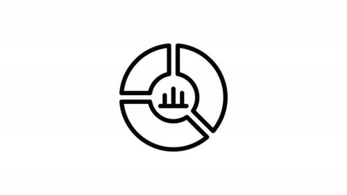 Animated Pie Chart and Bar Graph Data Icon