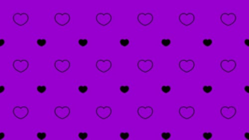 Pulsing Heart Pattern Background Loop on Purple