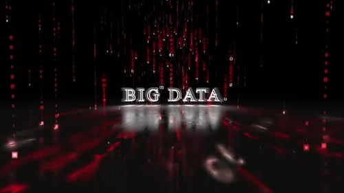 Digital Matrix Code Text Reveal Title