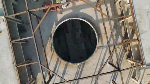 Aerial View Expansive Development Crafting Homes Amidst Rich Infrastructure