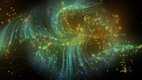 Abstract Fluid Stream of Glowing Particles Background