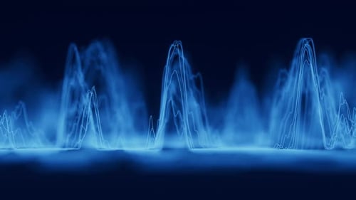 Audio Blue Waveform Digital Motion Loop Background Abstract Music Waves Equalizer Futuristic Sound