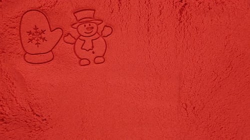 New Year and Christmas Cookie Figurines are Made on Rolled Kinetic Sand Part 2