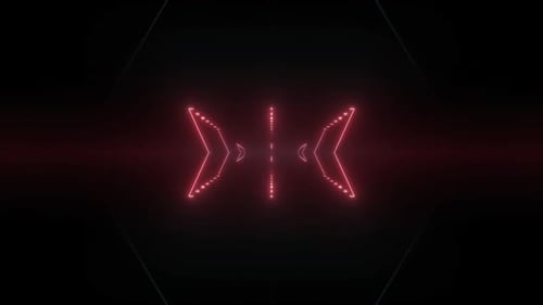Abstract Neon Geometric Tunnel Loop Background