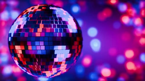 VJ loop. Intro for a music track. Retro disco animation. Disco style. Bright lights. Dance music. .