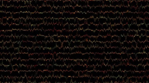 Audio abstracto de ondas sonoras de neón, ecualizador de música de neón, animación, audio digital futurista y colorido