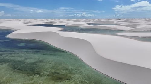 Lencois Maranhenses Skyline At Barreirinhas In Maranhao Brazil.