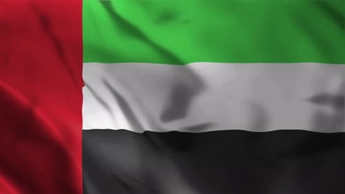 United Arab Emirates Flag Waving Seamless Loop