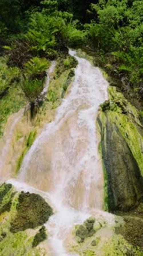 View From Above of Bilawa Hot Waterfall