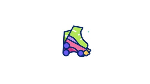 Animiertes Symbol für Skateschuhe