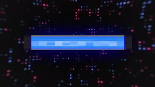 Effet de texte Glitch déformé de Microsoft Bing avec arrière-plan numérique abstrait