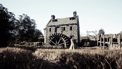 An Old Abandoned Farm Cottage on Bodmin Moor in Cornwall Vintage Effect