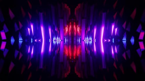 Newest Party Purple With Red And Blue Glare Kaleidoscope Vj Loop Background