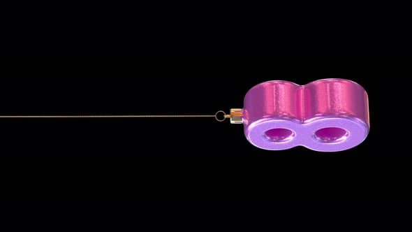 Holiday Tree Ornament in form of a digit 8., Miscellaneous Motion ...