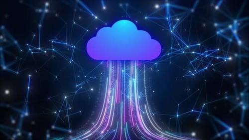 Futuristic Cloud Computing Network with Digital Data Flow